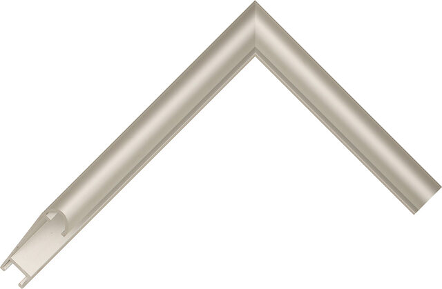 4312 Frosted Silver AQ.430120000 picture frame moulding from the Aluminium range
