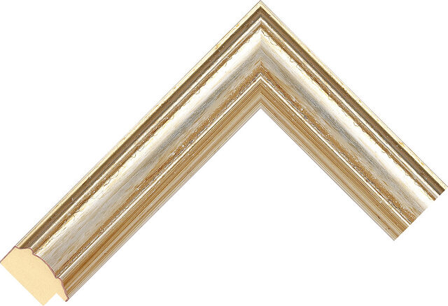 Picture Frame Moulding 444348000 - Silver - 35mm wide x 18mm deep