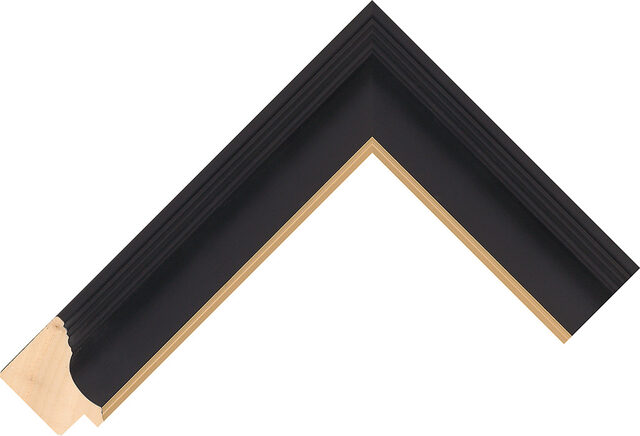 Picture Frame Moulding 450167246 - Black/Gold - 37mm wide x 29mm deep