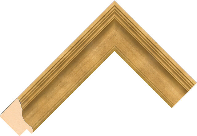 Corner sample of Gold Scoop Ayous Frame Moulding