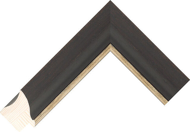 Picture Frame Moulding 468120 - Black Umber/Silver - 40mm wide x 35mm deep