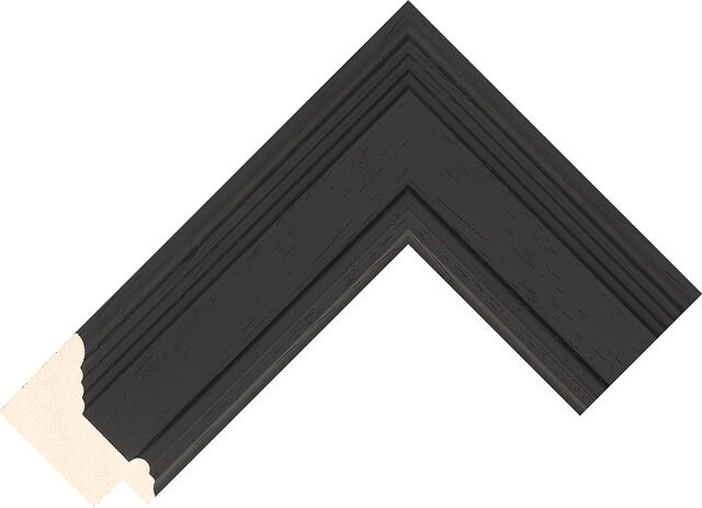 Picture Frame Moulding 473000167 - Black - 52mm wide x 34mm deep