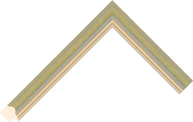 Picture Frame Moulding 476000140 - Green/Grey - 21mm wide x 18mm deep