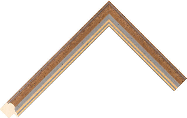 Picture Frame Moulding 476000150 - Light Brown - 21mm wide x 18mm deep