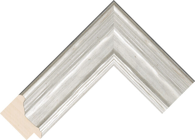 Picture Frame Moulding 480465 - Silver - 41mm wide x 31mm deep