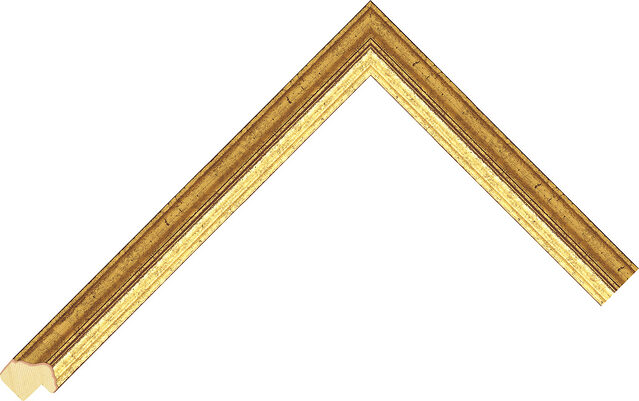 Picture Frame Moulding 492430000 - Gold - 17mm wide x 13mm deep