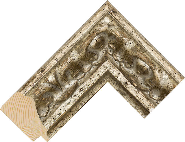 Picture Frame Moulding 550541 - Silver - 62mm wide x 40mm deep