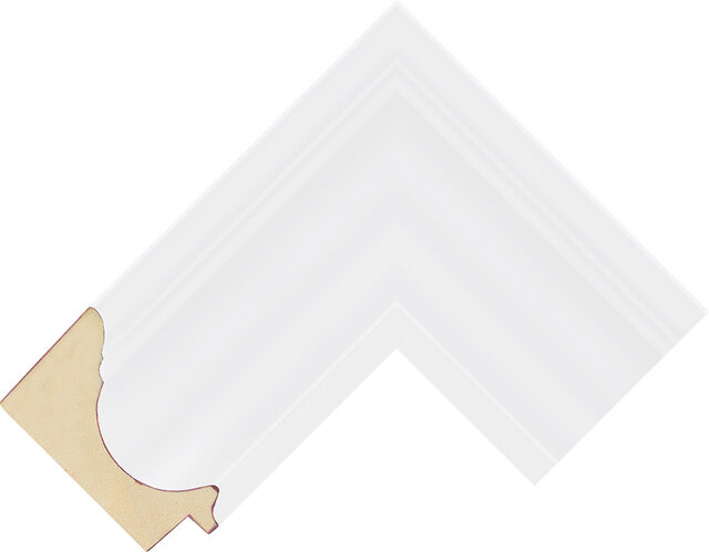 601127000 - White - 93mm wide picture frame chevron