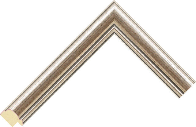 Picture Frame Moulding 621348000 - Silver - 25mm wide x 14mm deep