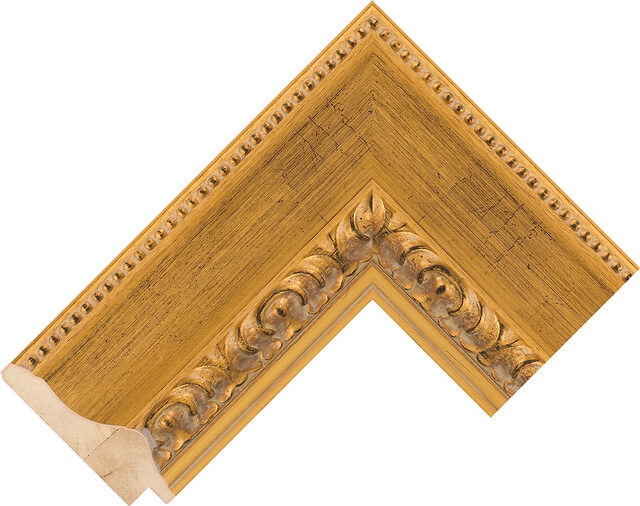 Corner sample of Gold Reverse Jenitri Frame Moulding