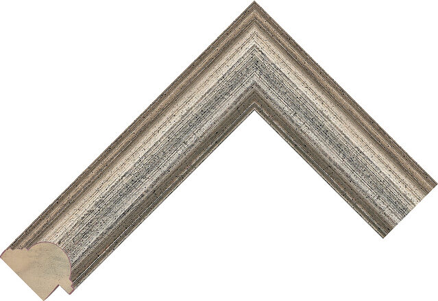 Picture Frame Moulding 636548000 - Silver - 38mm wide x 28mm deep