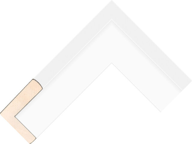 Corner sample of White Float Radiata Pine Frame Moulding