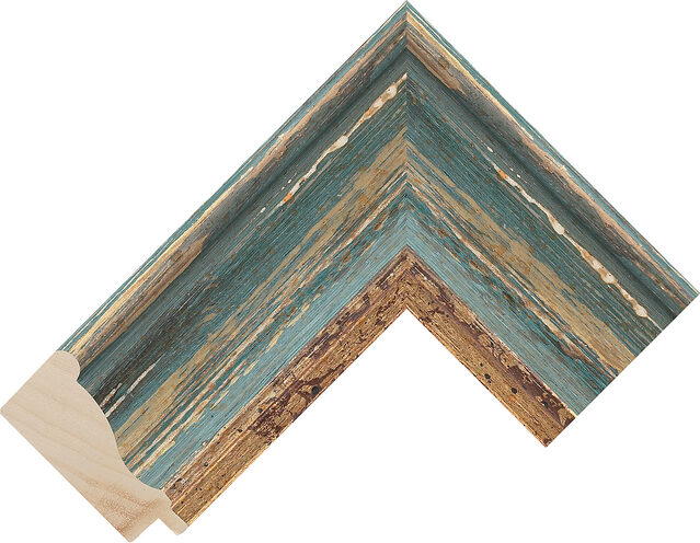 Picture Frame Moulding 6670BU - Blue - 64mm wide x 32mm deep