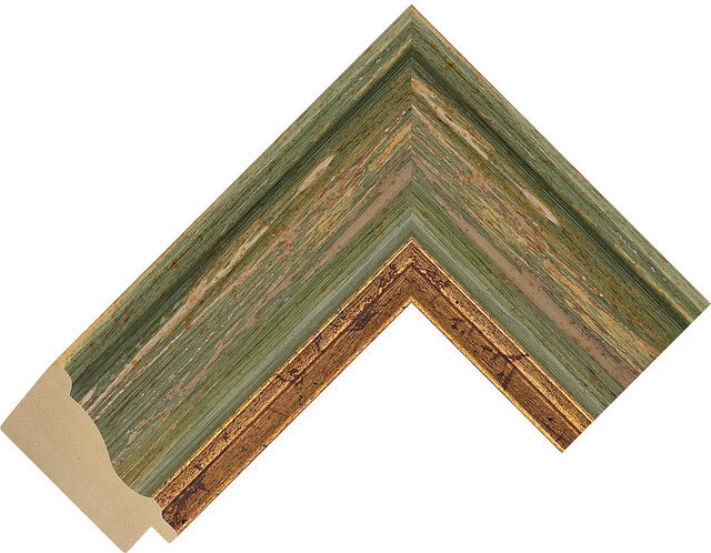 Picture Frame Moulding 6670GN - Green - 64mm wide x 32mm deep