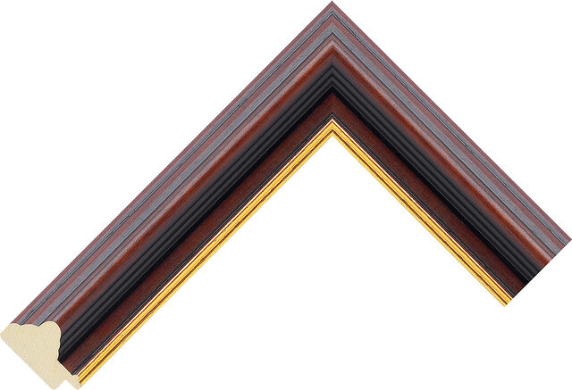 Picture Frame Moulding 709545400 - Dark Wood - 35mm wide x 22mm deep