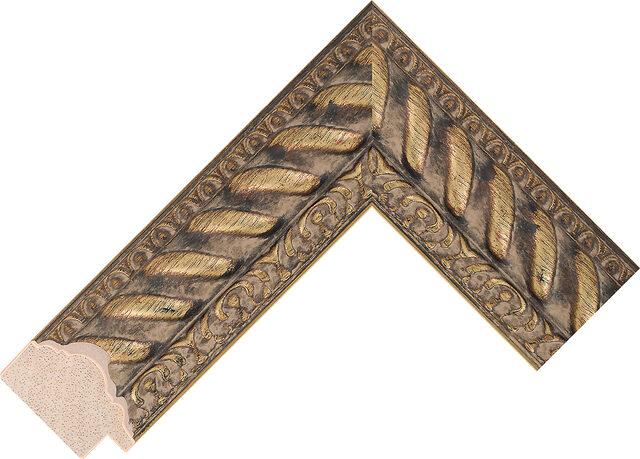 Picture Frame Moulding 725077000 - Gold/Black - 48mm wide x 30mm deep