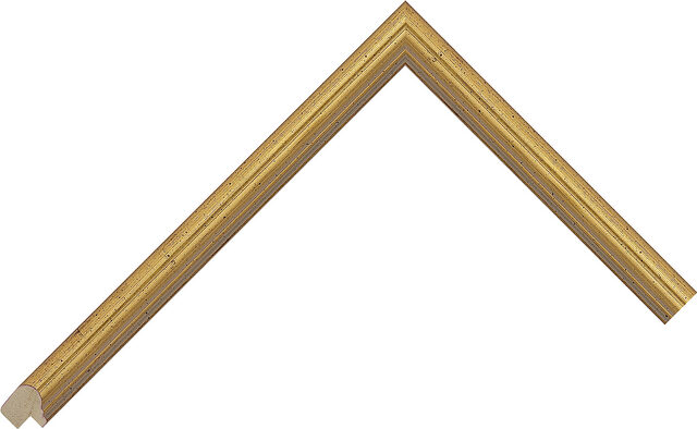Picture Frame Moulding 7320AG - Gold - 13mm wide x 15mm deep