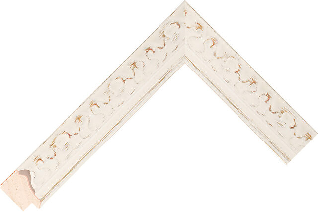 Picture Frame Moulding 740071000 - White/Gold - 30mm wide x 23mm deep