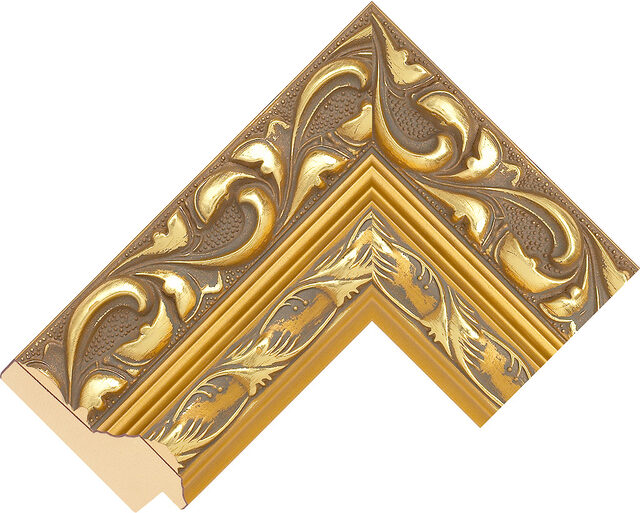 Picture Frame Moulding 770241000 - Gold - 75mm wide x 26mm deep