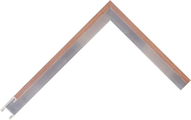 LJA 007 Walnut Veneer Moulding AQ.824007000 picture frame moulding from the Aluminium range