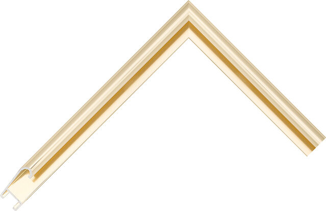 8628 Light Gold AQ.860280000 picture frame moulding from the Aluminium range