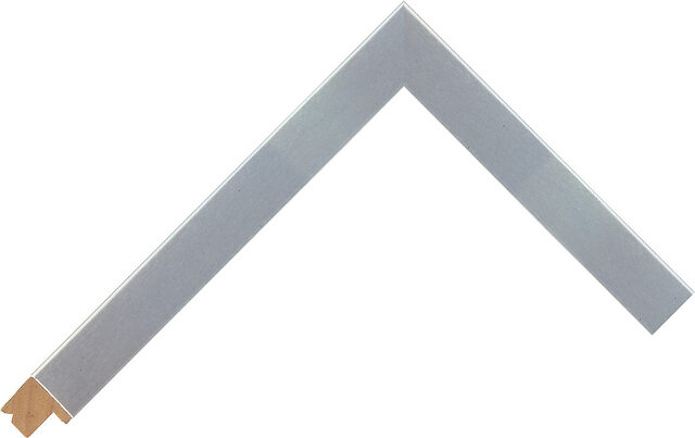 Picture Frame Moulding 921705000 - Brushed Silver - 18mm wide x 12mm deep