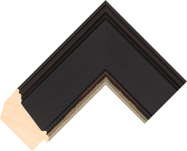 Picture Frame Moulding 941083086 - Black/Silver - 84mm wide x 51mm deep
